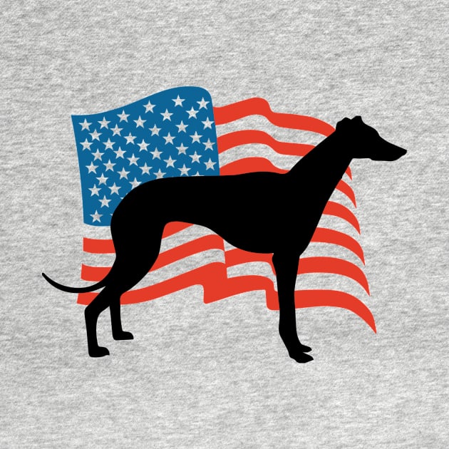 Patriotic American Flag Greyhound Dog 4th of July design by nikkidawn74